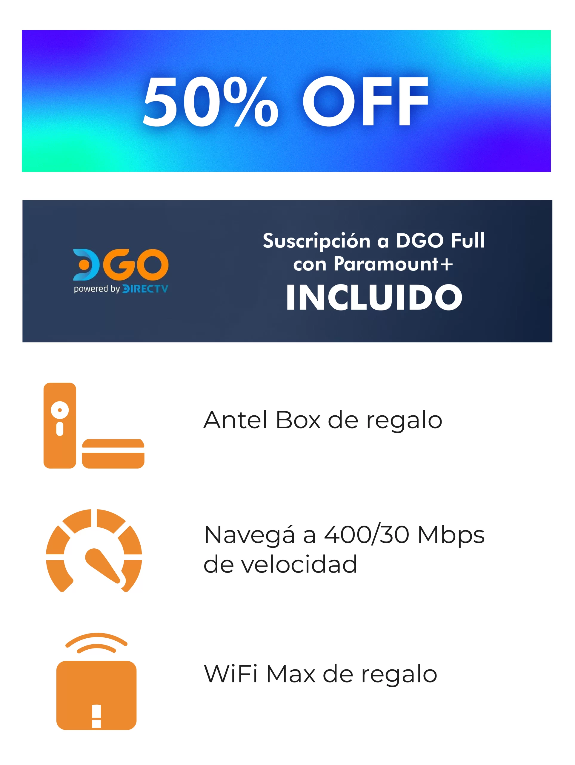 Fibra DGO 2 Internet V3 Fibra DGO 2 Beneficios