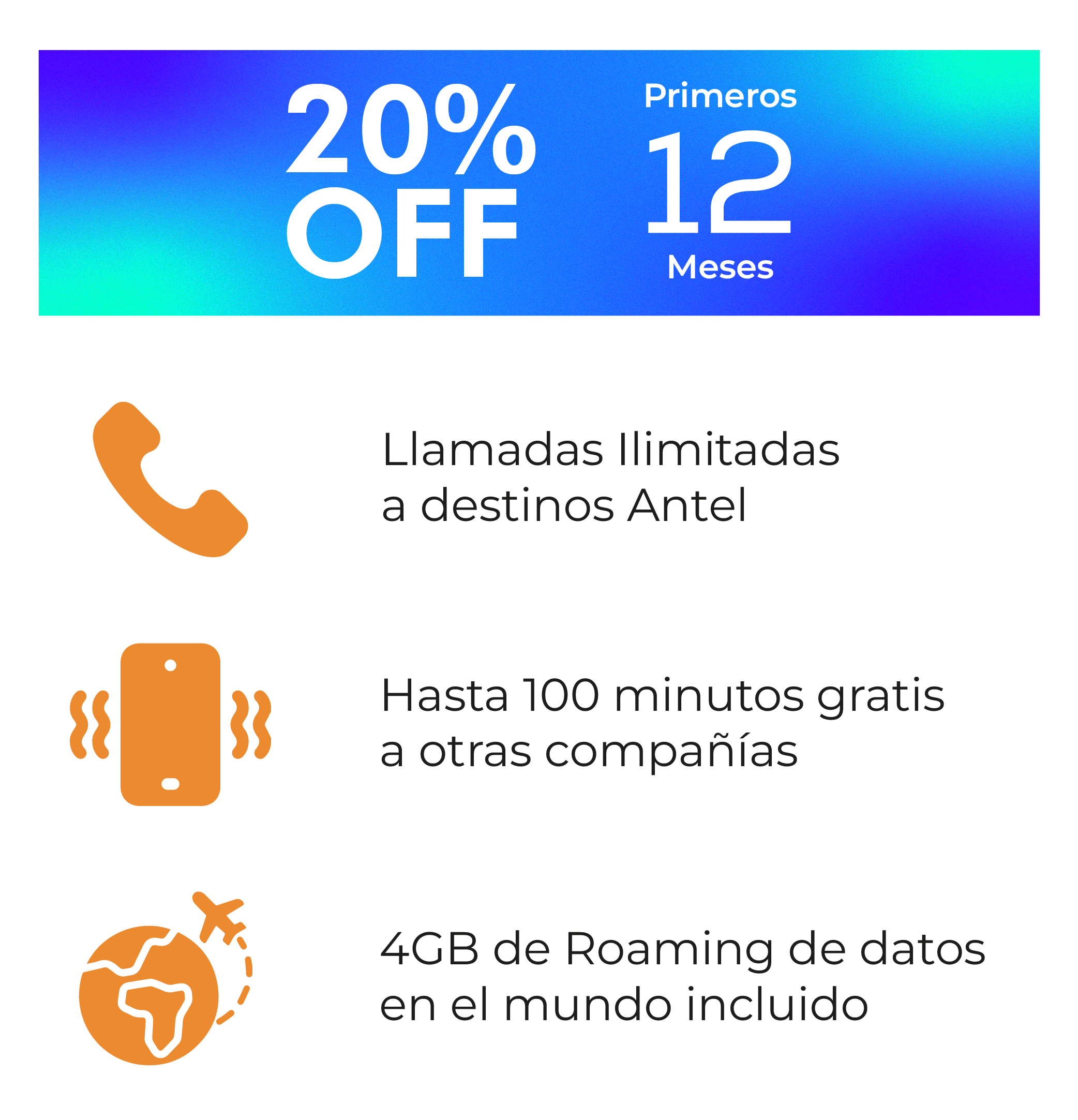 Plan 130GB Móviles Beneficios