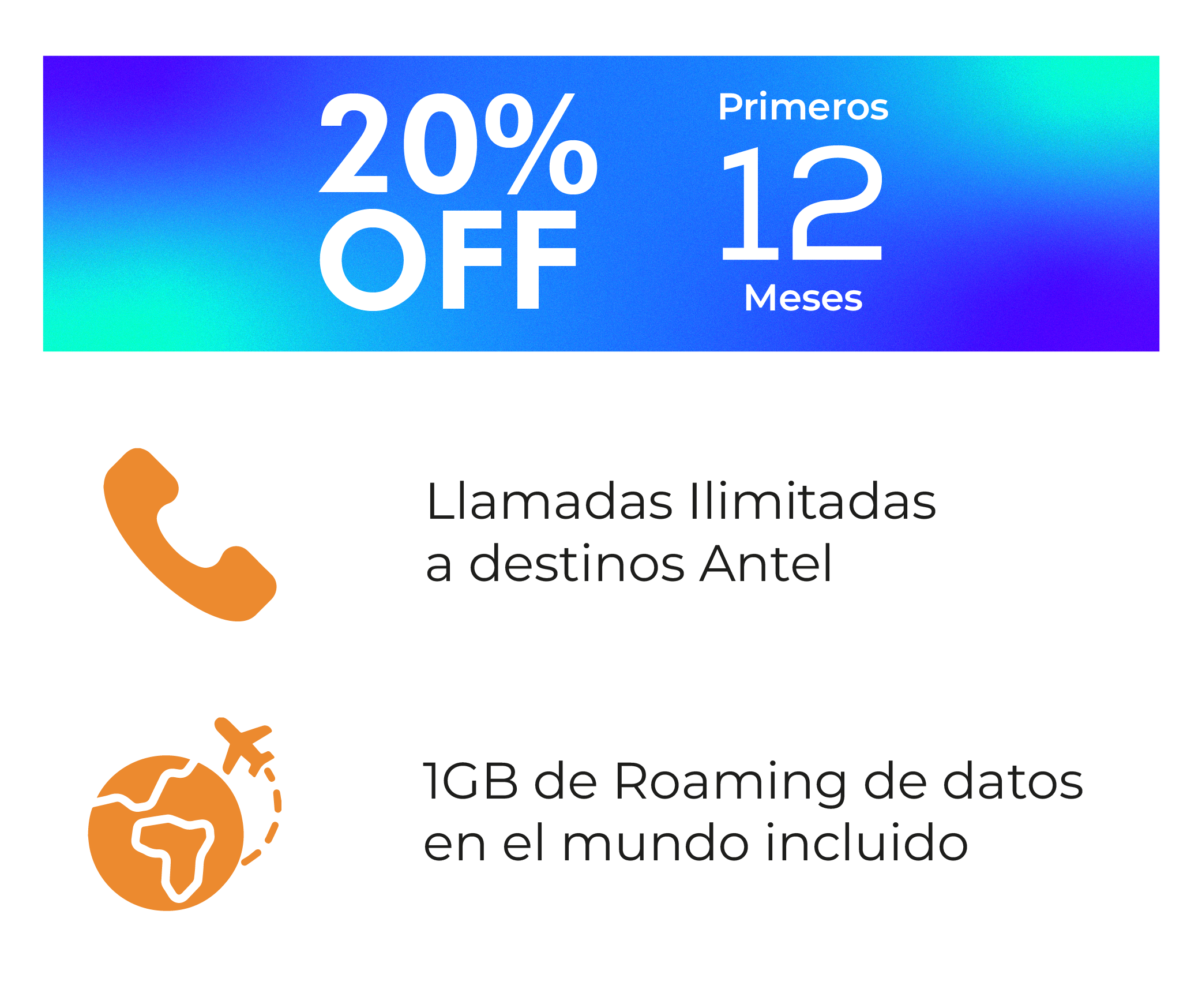 Plan 70GB Móviles Beneficios
