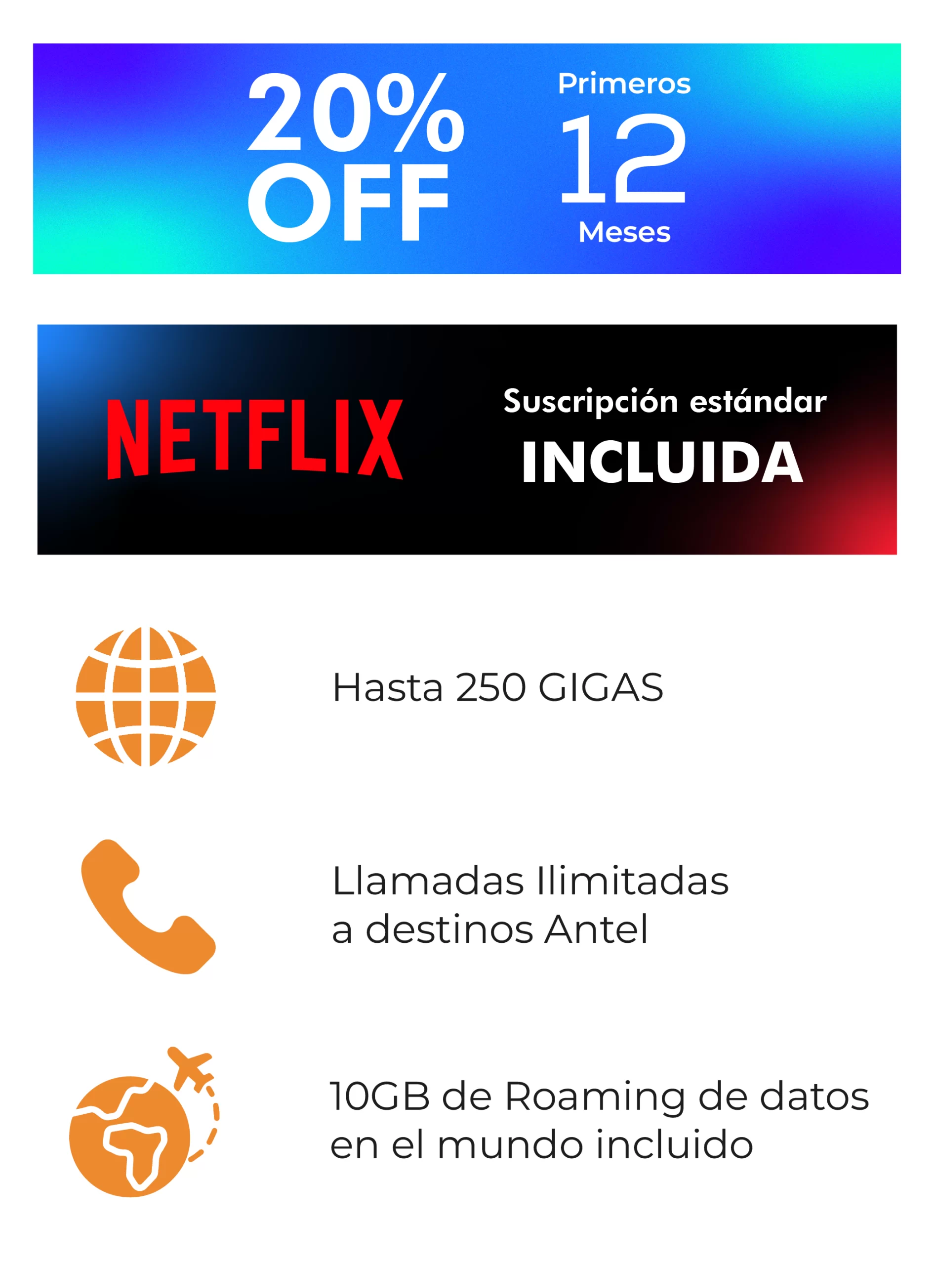 Plan Entretenimiento Móviles Beneficios